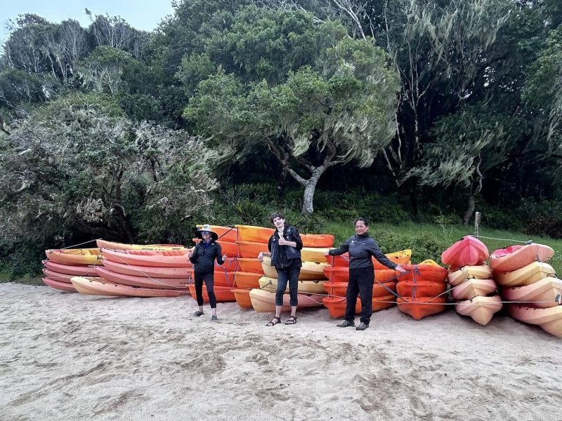 Kayaks on Tomales Bay at Heart's Desire Beach